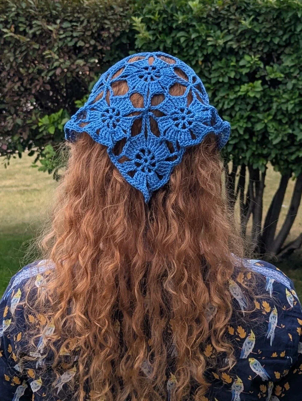 Crochet Floral Lace Headscarf Bandana Kerchief - 5 Colors Available